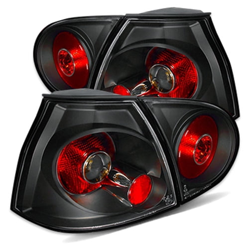 Black Replacement Tail Light Brake Signal Lamp For 06-09 VW Golf/GTI/Rabbit MK5 